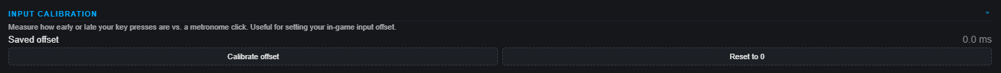 Screenshot: Calibration tool