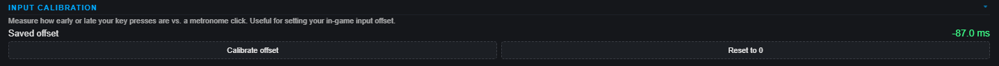 Screenshot: Calibration tool