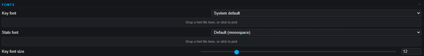 Screenshot: Font picker