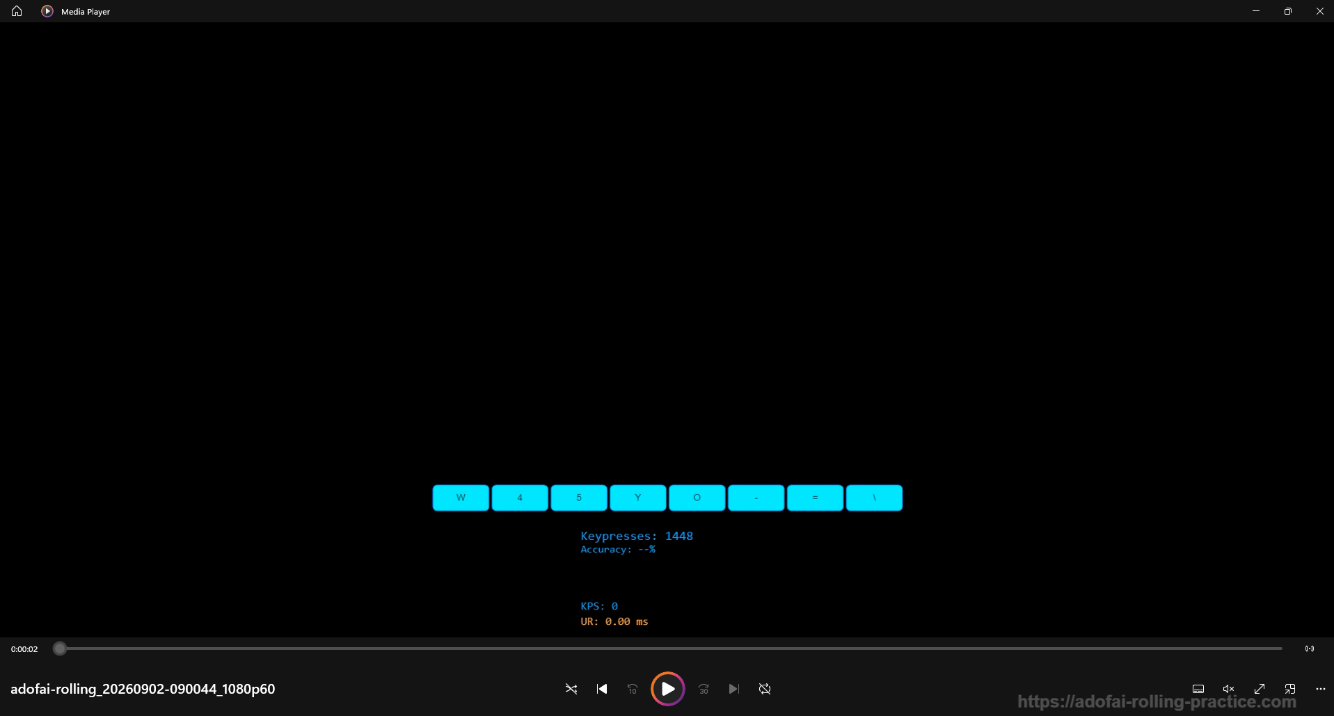 Screenshot: saved recording